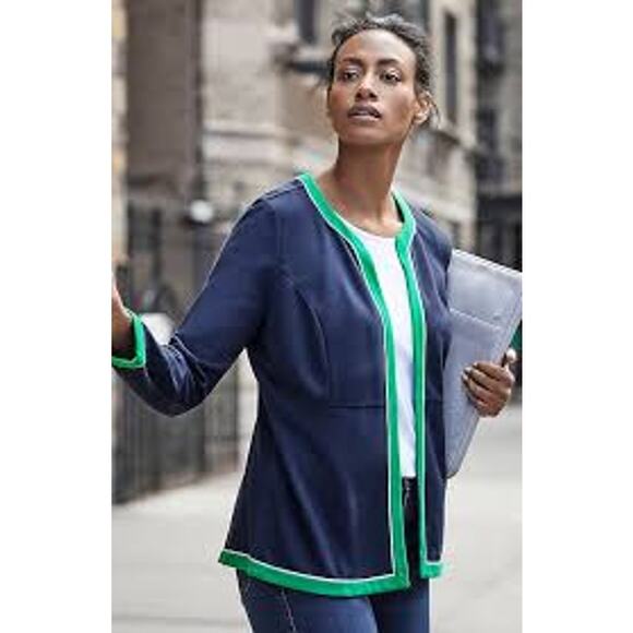 Wearever Double-Face Jersey Contrast-Trim Jacket 2X - Picture 1 of 9